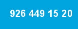 926 449 15 20 926 449 15 20